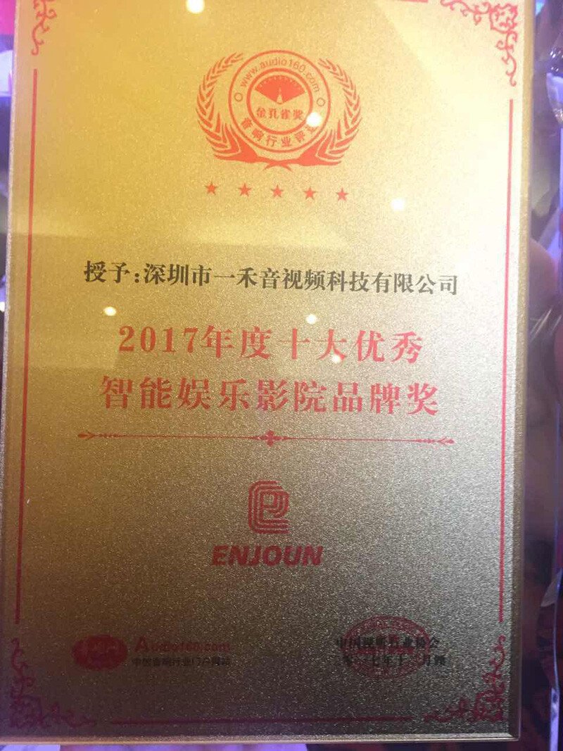 2017年度十大優秀智能娛樂影院品牌