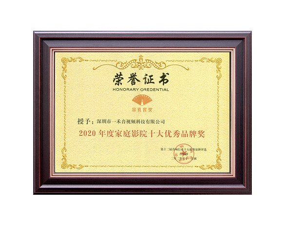 2020年度十大優(yōu)秀家庭影院品牌獎